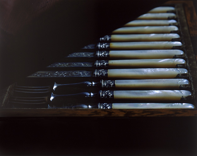 'Mother of Pearl Cutlery Set', Lambdachrome print, acrylic-mounted, 43 x 56 cm