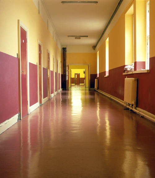 'Red Corridor', Photographic Lambdachrome print mounted on acrylic, 140 x 122 cm