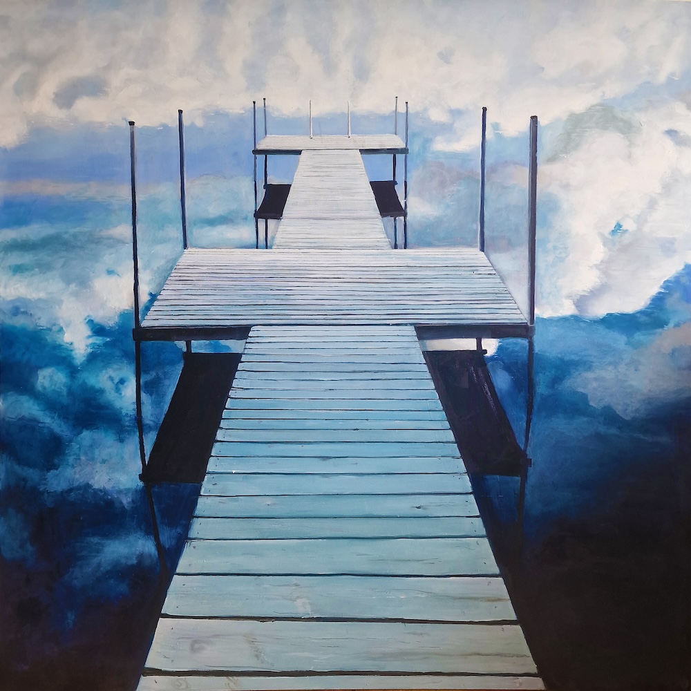 Mary Kelly: ‘Platform’, oil on canvas, 150 x 150cm